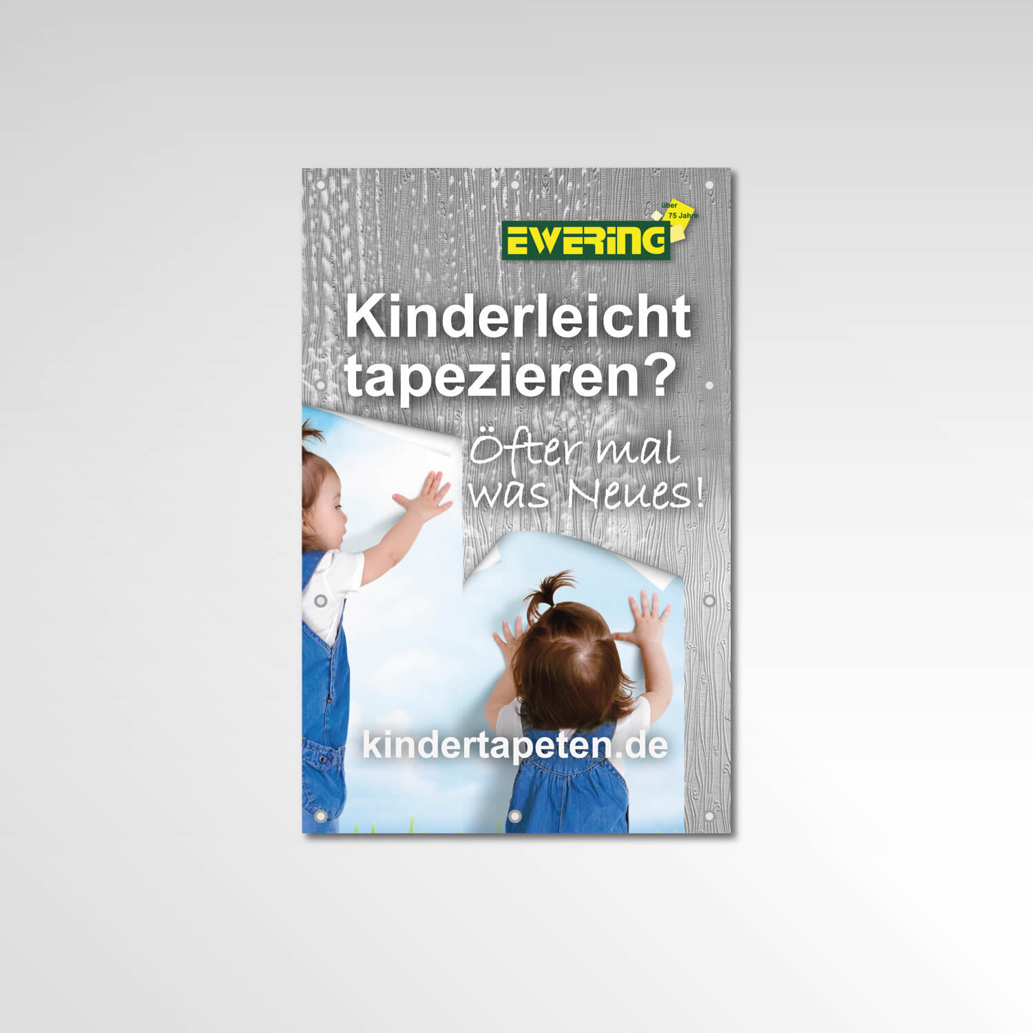 Bauzaun Banner Werbetechnik Printprodukt kindertapeten.de Ewering