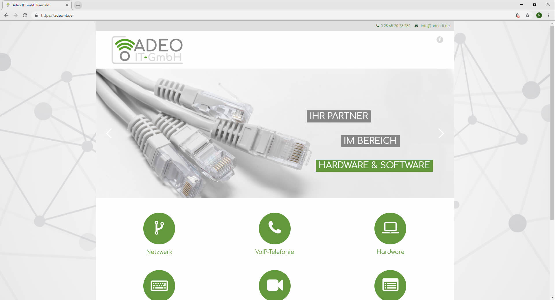 Responsive Webdesign Adeo-it.de Website Adeo IT-GmbH Startseite