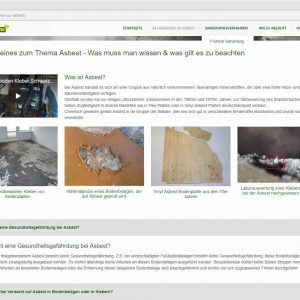 Allgemeines zu Asbest Ewering Website asbestbodensanierung.de Webdesign