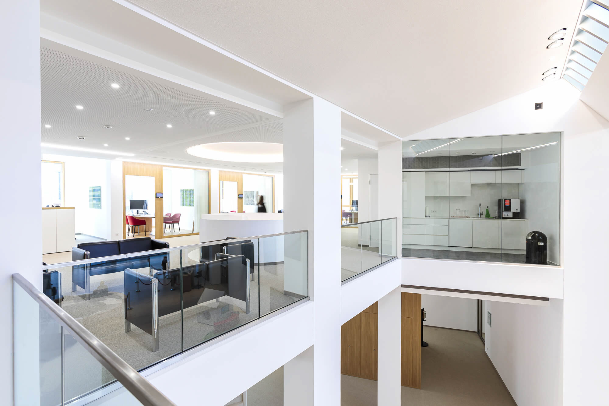 Galeriebereich auf Etage 3 der Stadtsparkasse Bocholt, Stadtsparkasse Bocholt Etage 3