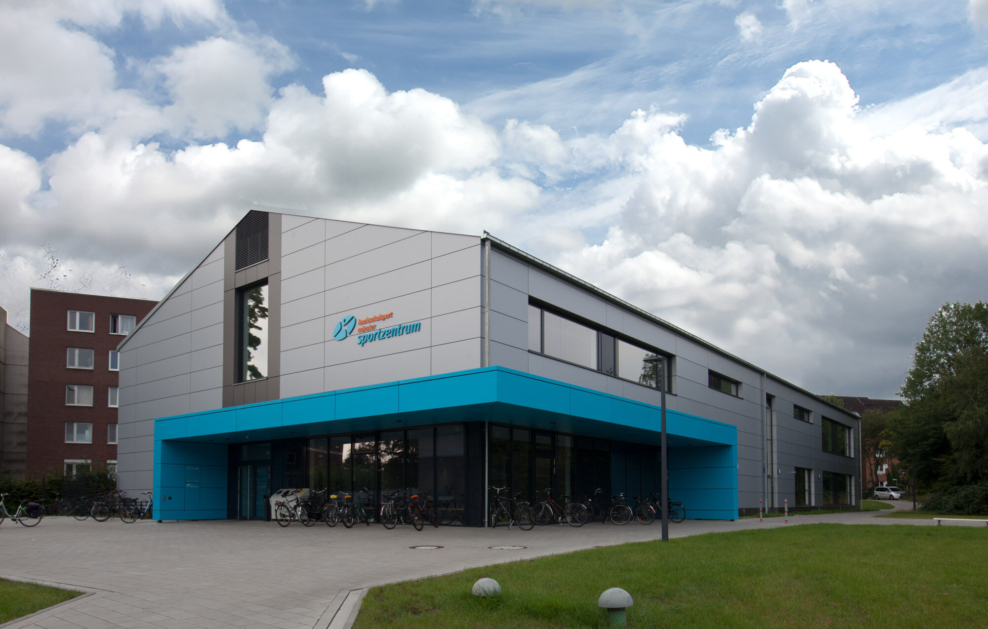 Frontansicht des Sportleistungszentrums Münster, Sportleistungszentrum Münster