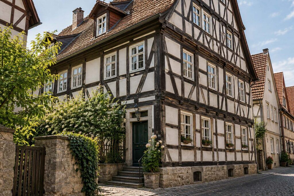 Fachwerkhaus als Beispiel für denkmalgeschützte Gebäude und den Einsatz einer Innendämmung